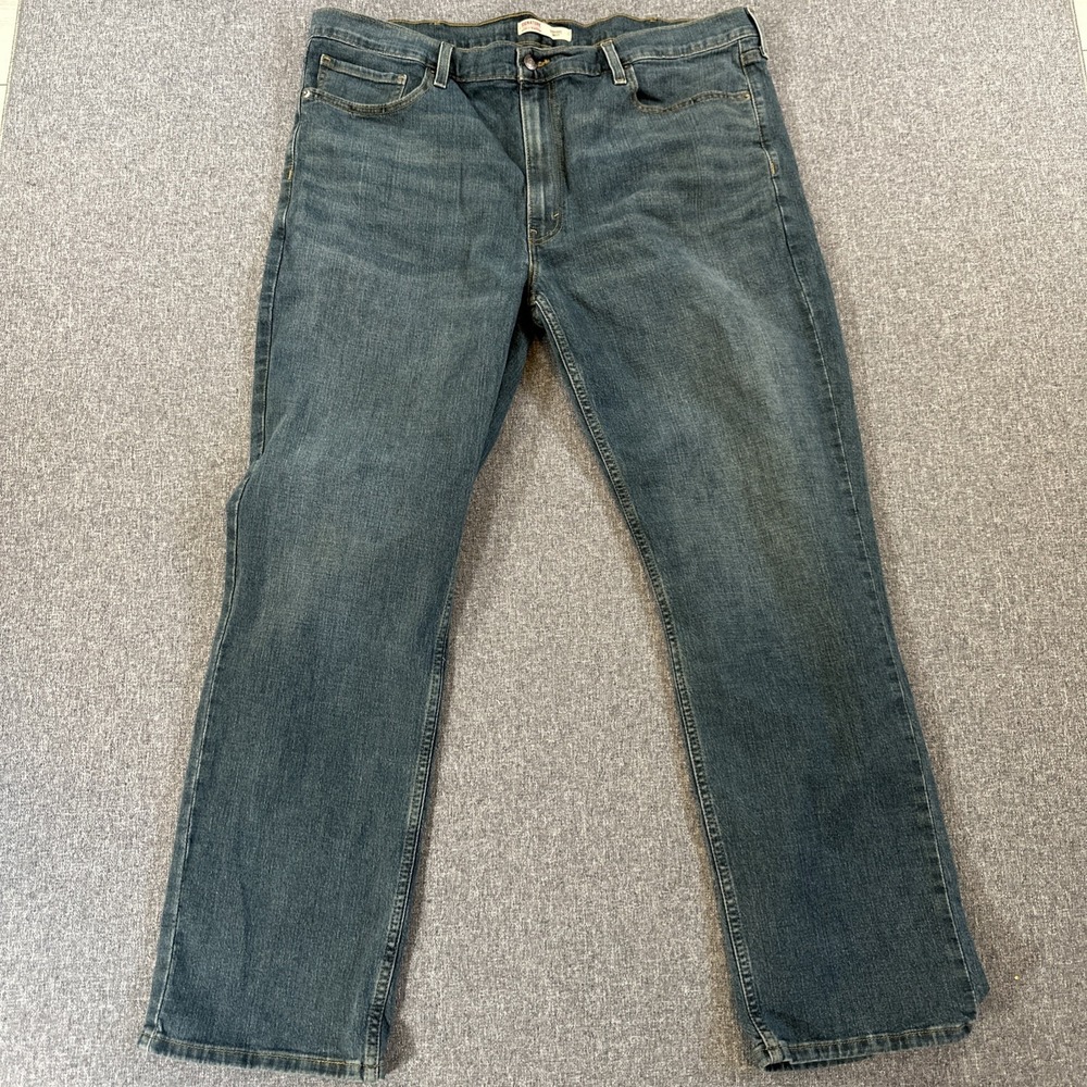 Levi Strauss Signature Straight Jeans Mens 42x32 Blue Denim Classic Fit